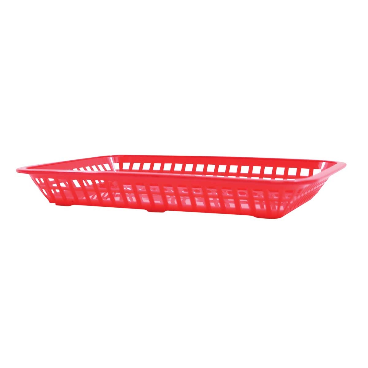 Tablecraft Red Mas Grande Rectangular Basket, 11.75 x 8.5 x 1.5 inch -- 36 per case