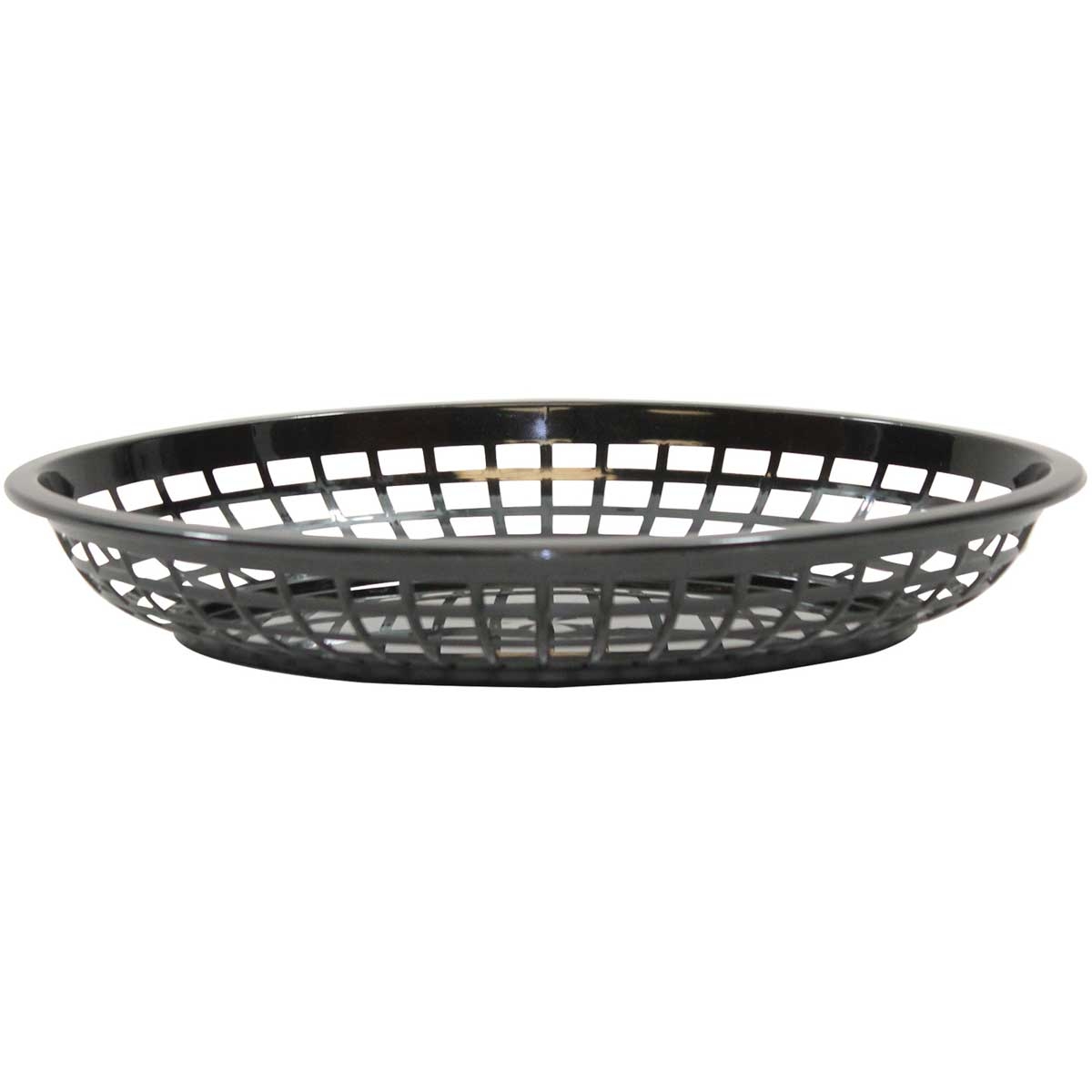Tablecraft Black Jumbo Oval Basket, 11.7 x 8.7 x 1.7 inch -- 36 per case
