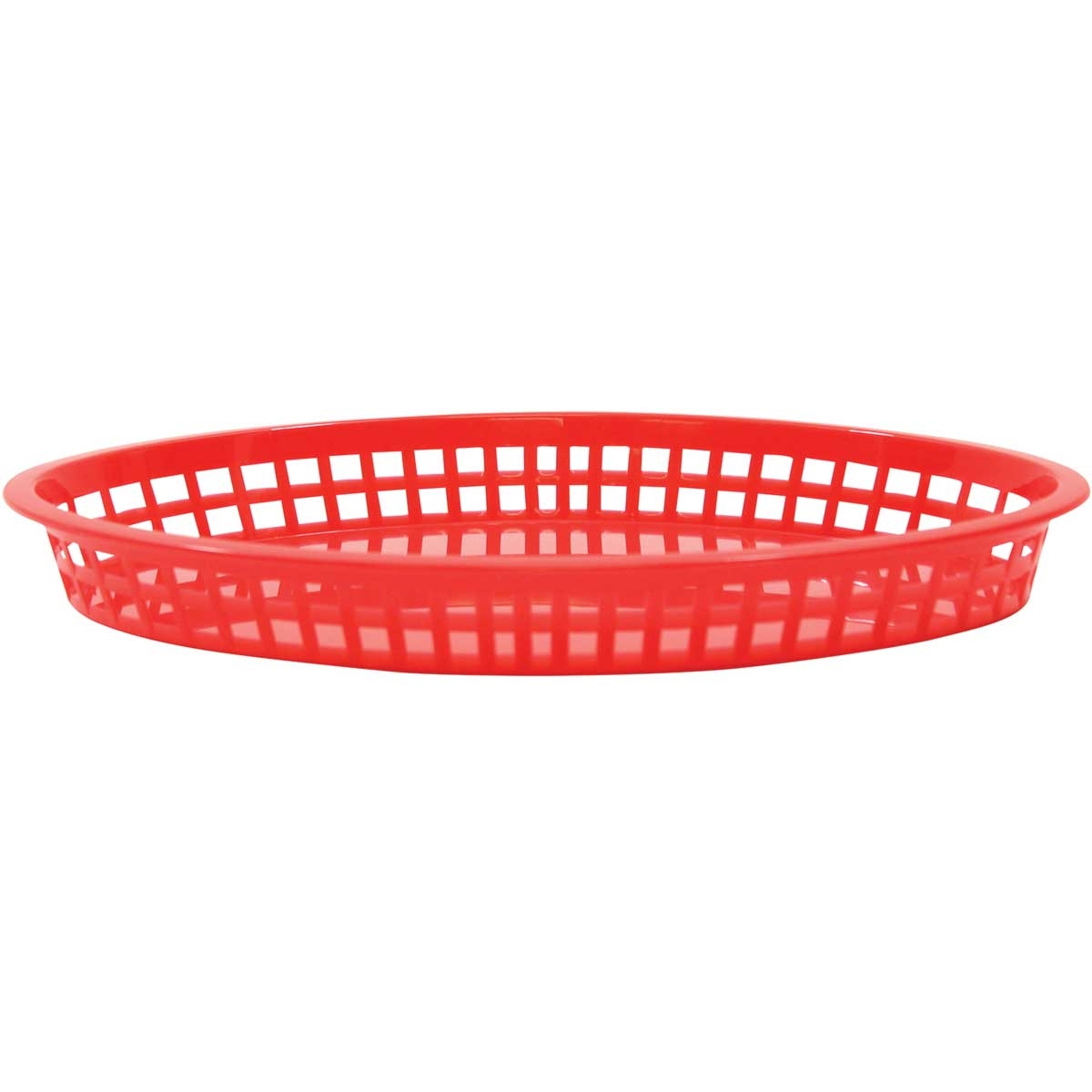 Tablecraft Red Texas Platter Oval Basket, 12.75 x 9.5 x 1.53 inch -- 36 per case