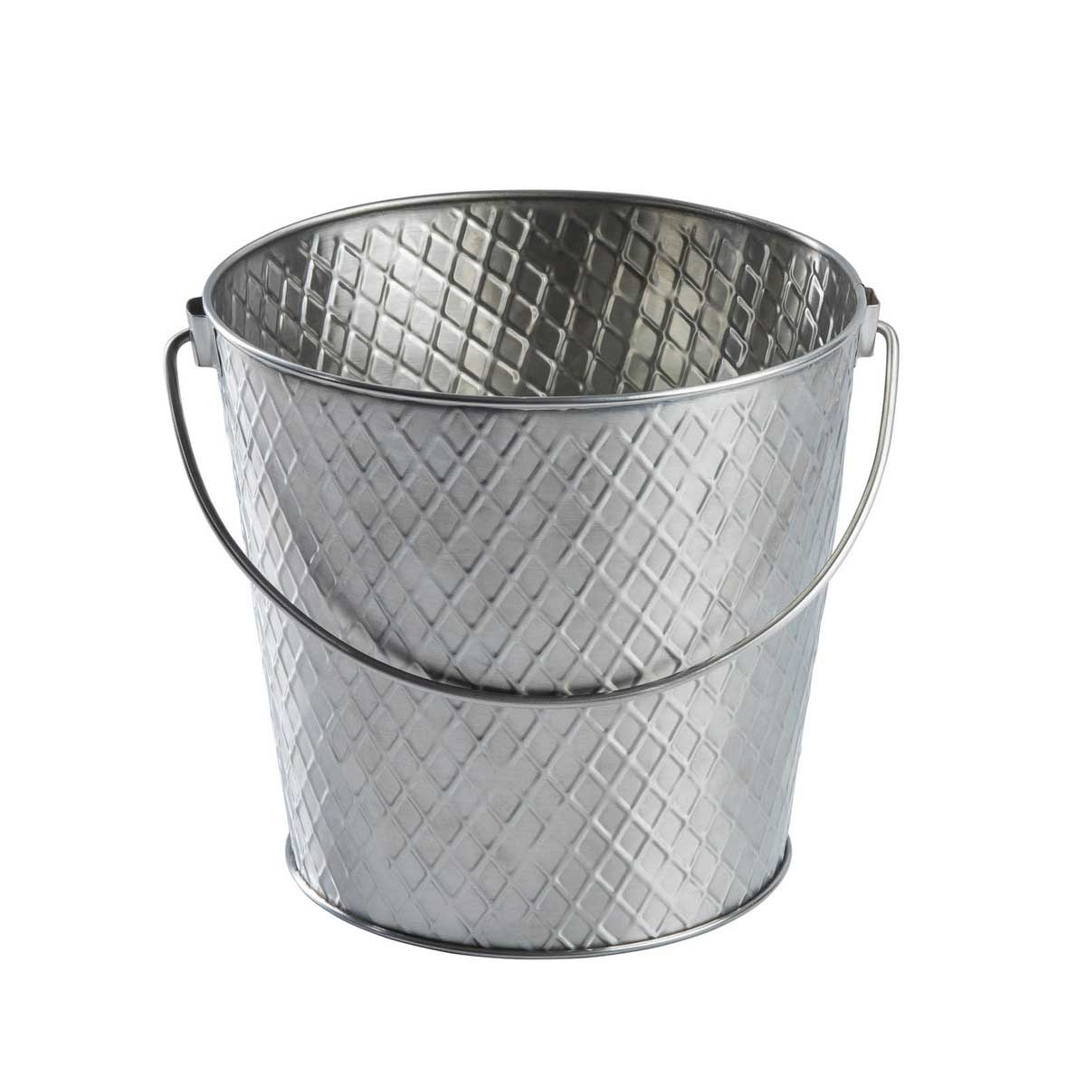 Tablecraft Lattice Collection Round Pail with Handle, 1.25 Gallon Capacity