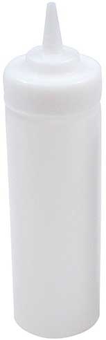 Tablecraft High Density 53 mm Widemouth Clear Squeeze Bottle, 12 Ounce -- 12 per case.