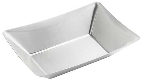 Tablecraft Better Burger Collection Brushed 18/8 Stainless Steel Large Fry Basket, 8.5 x 5.75 inch
