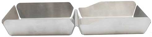 Tablecraft Better Burger Collection Brushed Stainless Steel Burger Box, 11.625 x 6.25 x 1.5 inch