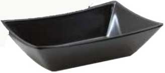 Tablecraft Better Burger Collection Black Melamine Large Fry Basket, 7.375 x 4.875 x 1.75 inch