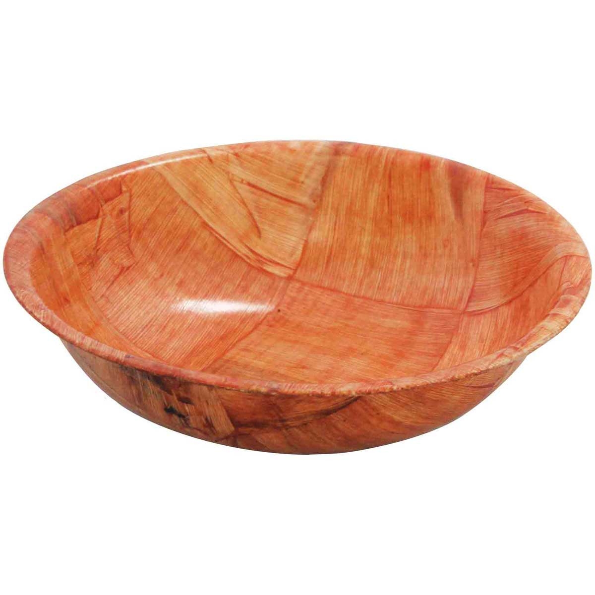 Tablecraft Mahogany Woven Wood Salad Bowl, 12 inch -- 12 per case