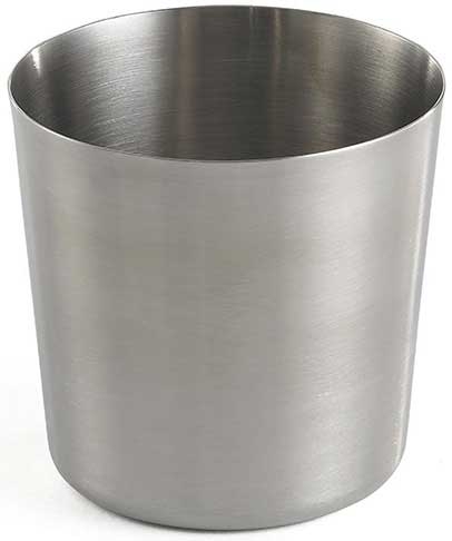 Tablecraft Stainless Steel Brushed Finish Round Appetizer Cup, 14 Ounce