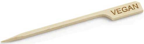 Tablecraft 3.5 Inch Bamboo Vegan Paddle Pick, 100 Count -- 12 Per Case