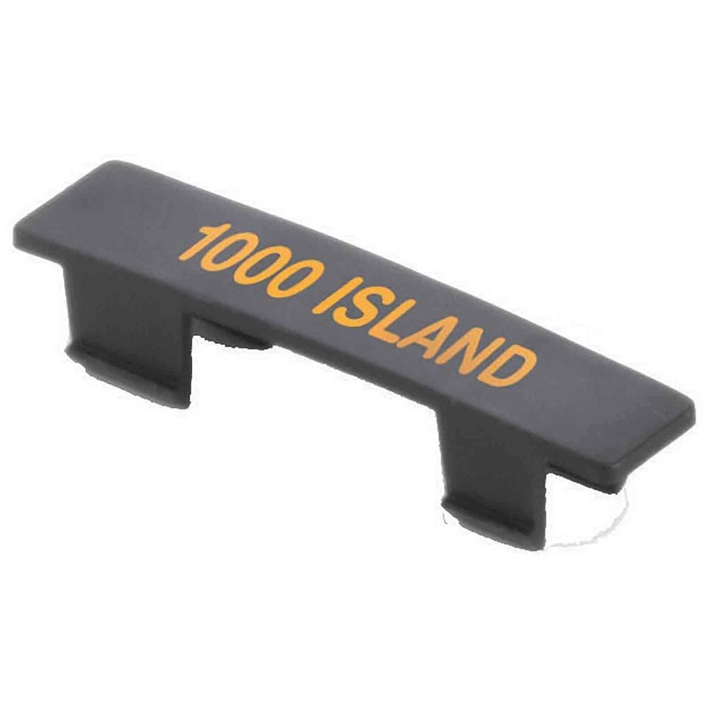 Tablecraft Black with Orange Print Thousand Island Tag for NSF Saferfood Solutions Option Dispenser, 0.5625 x 0.4375 x 2.5 inch