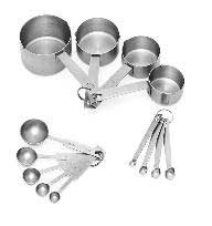 Tablecraft Stainless Steel Bakers Dozen Measuring Set -- 6 Per Case