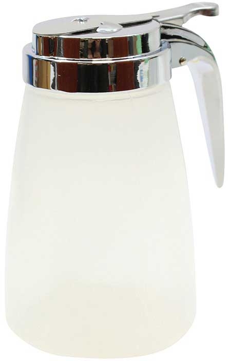Tablecraft Chrome Plated ABS Top Polypropylene Syrup Dispenser, 10 Ounce -- 12 per case.