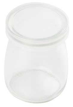 Tablecraft Glass Single Serve Jar with Lid, 4 Ounce Capacity - 12 count per pack -- 1 pack per case.