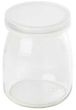 Tablecraft Glass Single Serve Jar with Lid, 6 Ounce Capacity - 12 count per pack -- 1 pack per case.