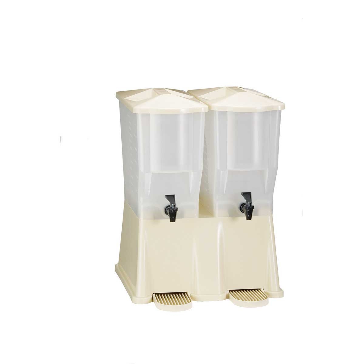 Tablecraft Slimline Twin Almond Beverage Dispenser, 3 Gallon