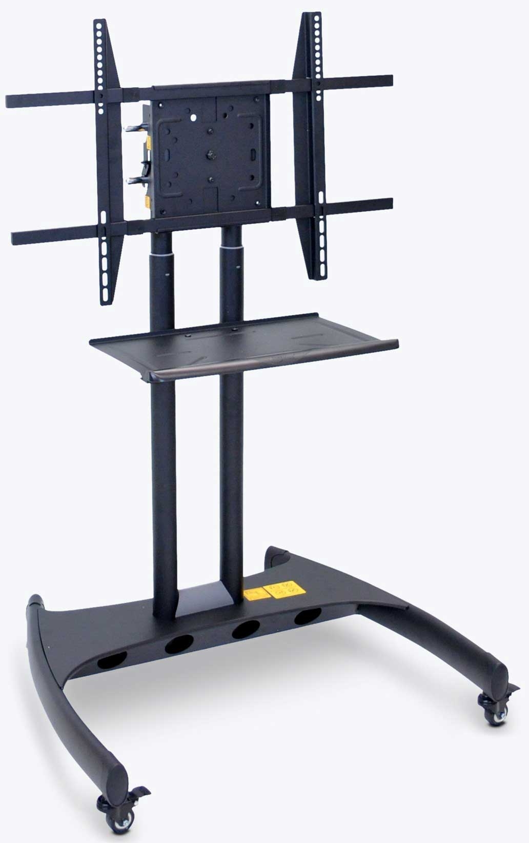 Luxor Black Adjustable Height Rotating LCD TV Stand and Mount, 33 x 28.25 x 42 to 62 inch Height