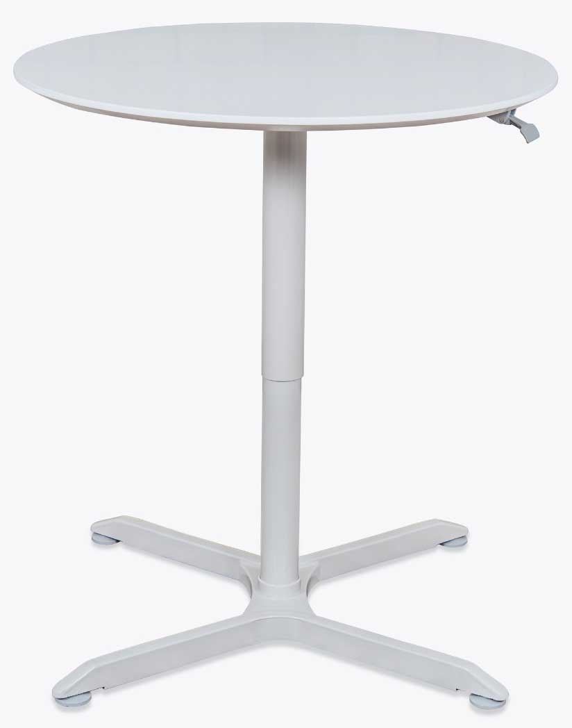 Luxor Pneumatic Height Adjustable Round Cafe Table, 31.5 x 25.2 - 40 inch Height
