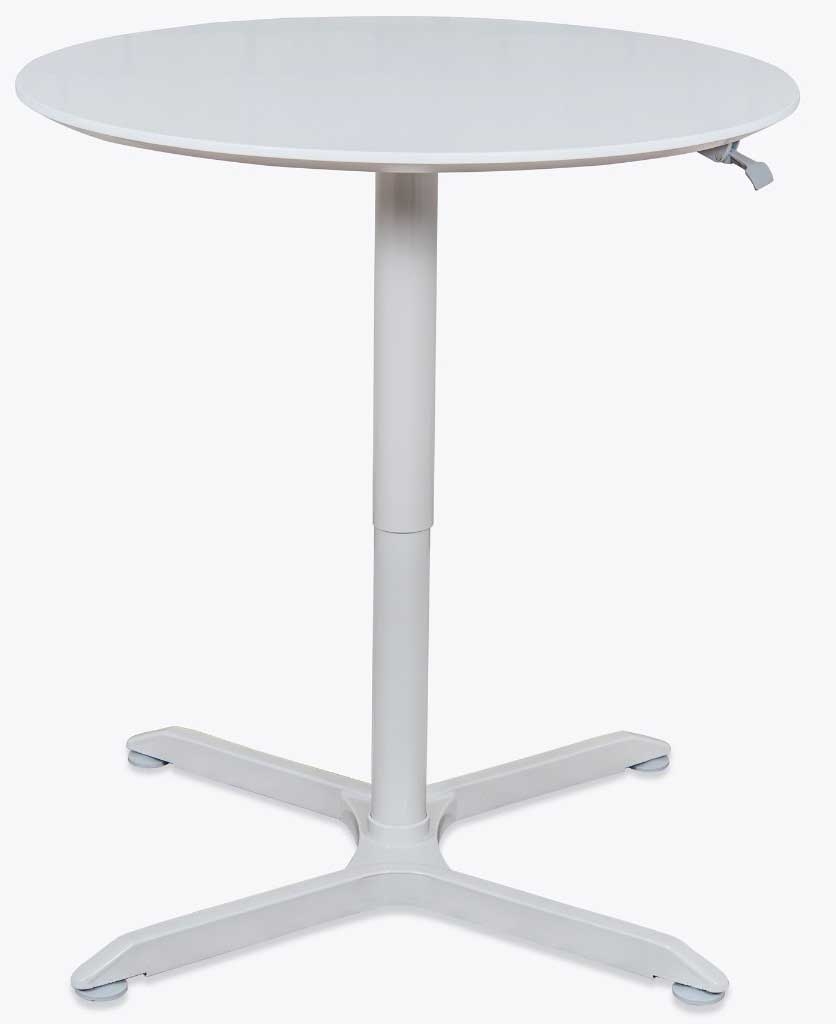 Luxor Pneumatic Height Adjustable Round Cafe Table, 36 x 25.2 - 40 inch Height