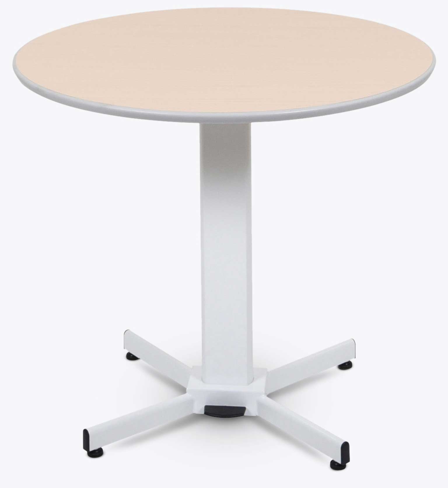 Luxor Black Pneumatic Adjustable Round Pedestal Table, 31.5 Dia. X 27.5 to 42 inch Height