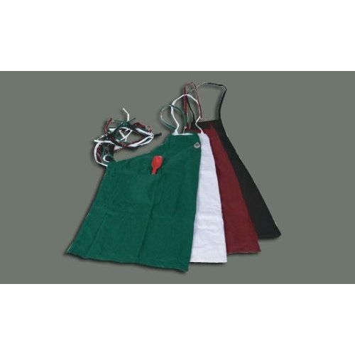 Green Winco Cotton/Poly Blend Bib Apron with Pocket, 31 x 26 inch.