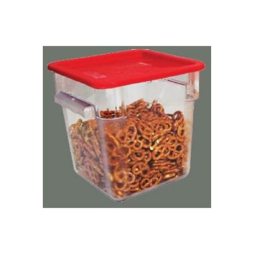 Winco Polycarbonate Square Clear Food Storage Container, 22 Quart.