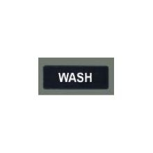 Winco Black Wash Information Sign with Symbol, 3 x 9 inch.