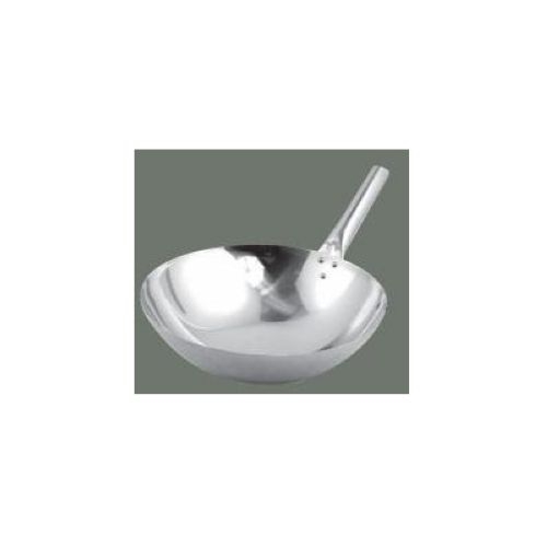 Winco Stainless Steel Welded Joint Chinese Wok, 16 inch.
