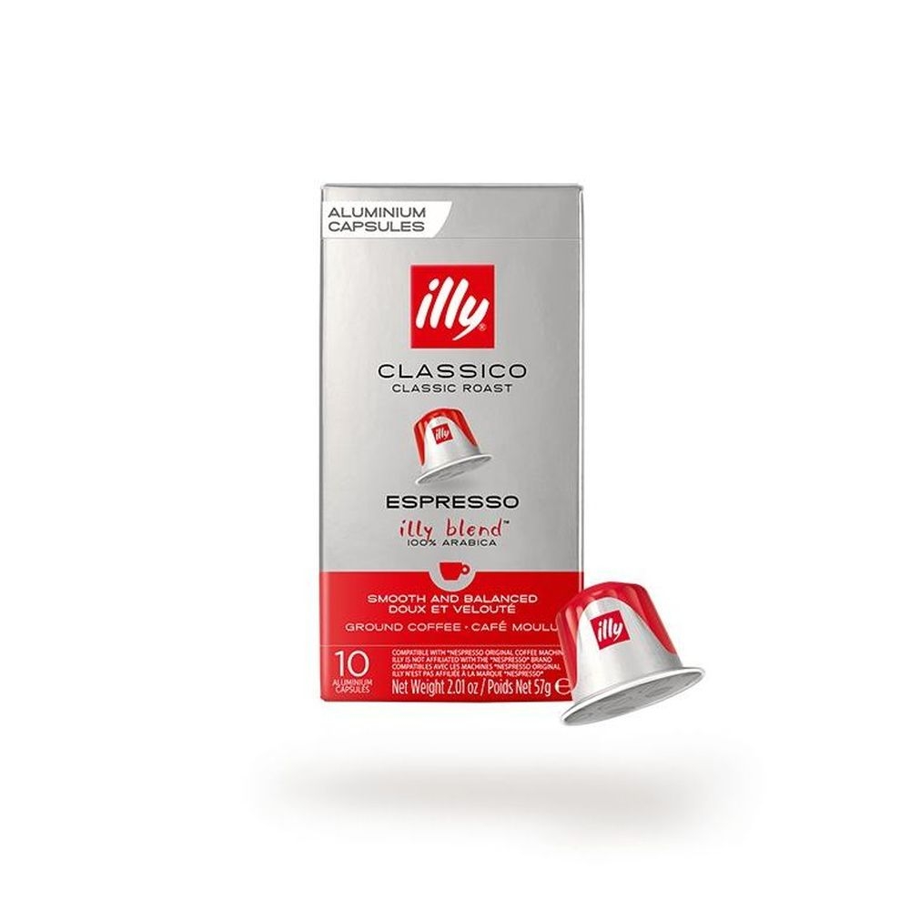 Illycaffe Espresso Compatible Classico Classic Medium Roast Aluminum Coffee Capsules, 10 Count -- 10 Per Case
