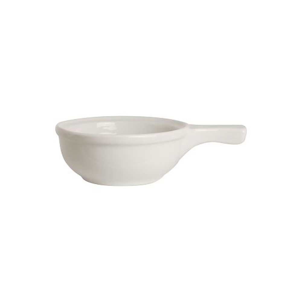 White 3 Ounce Handled Onion Soup Bowl, 24 count