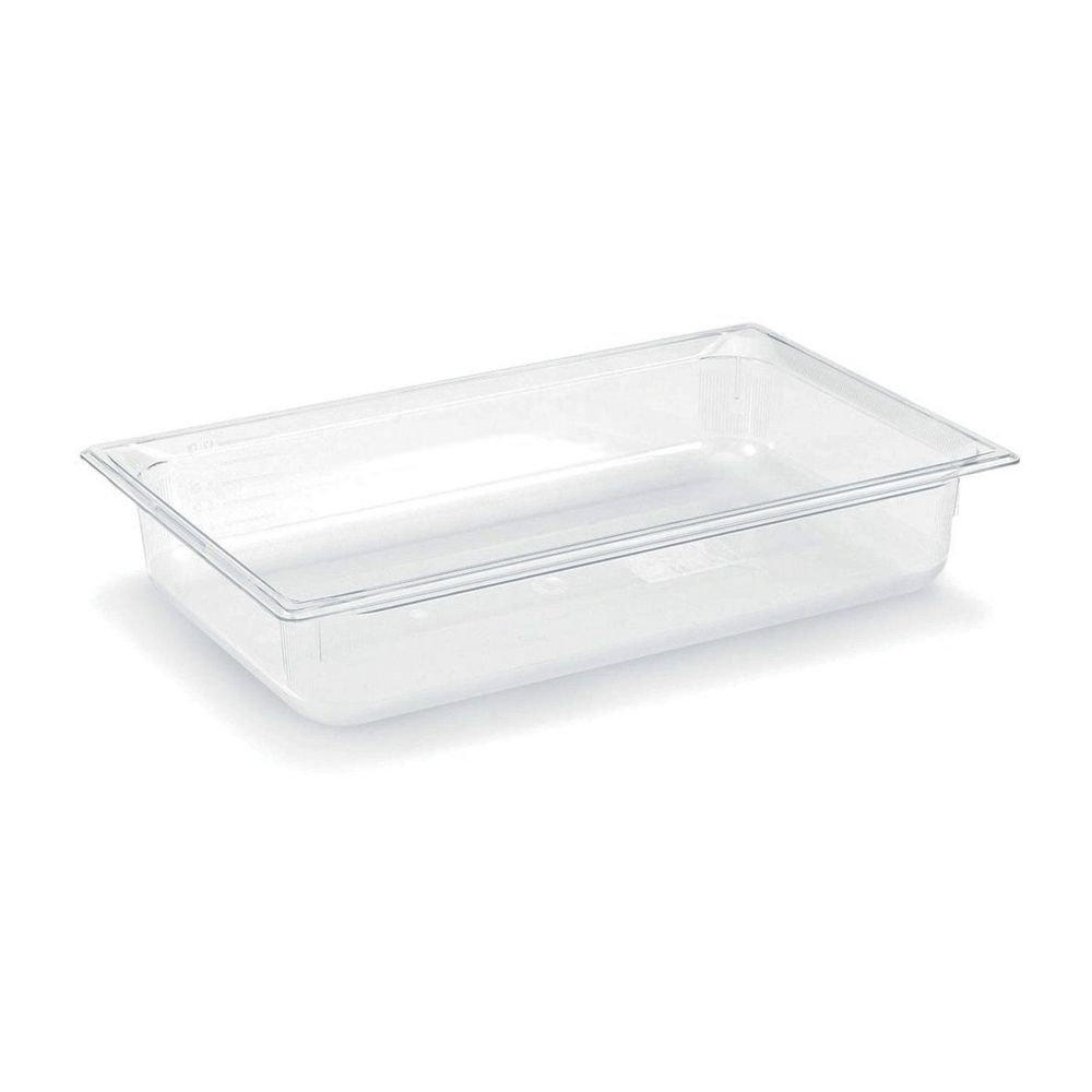 Vollrath Super Pan Clear Full Size Low Temperature Plastic Pan, 6 Inch Deep