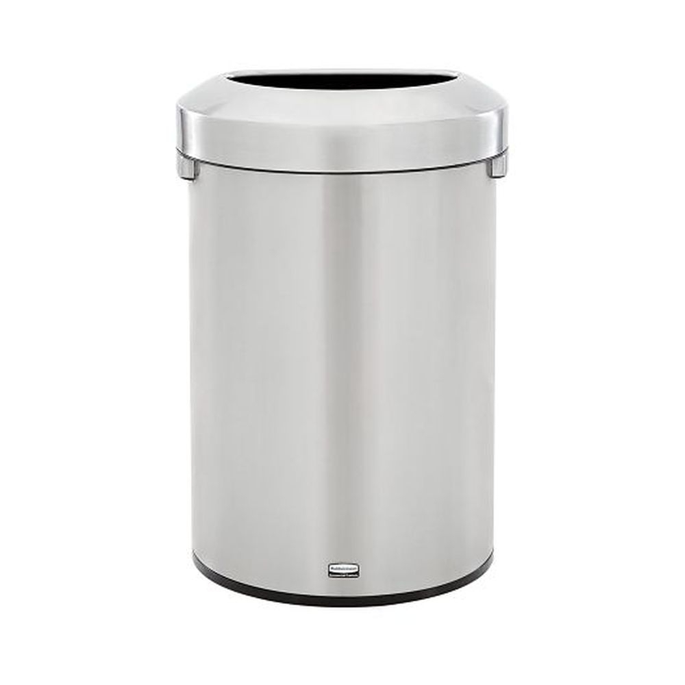 Rubbermaid Stainless Steel Half Round Waste Container, 21 Gallon Capacity