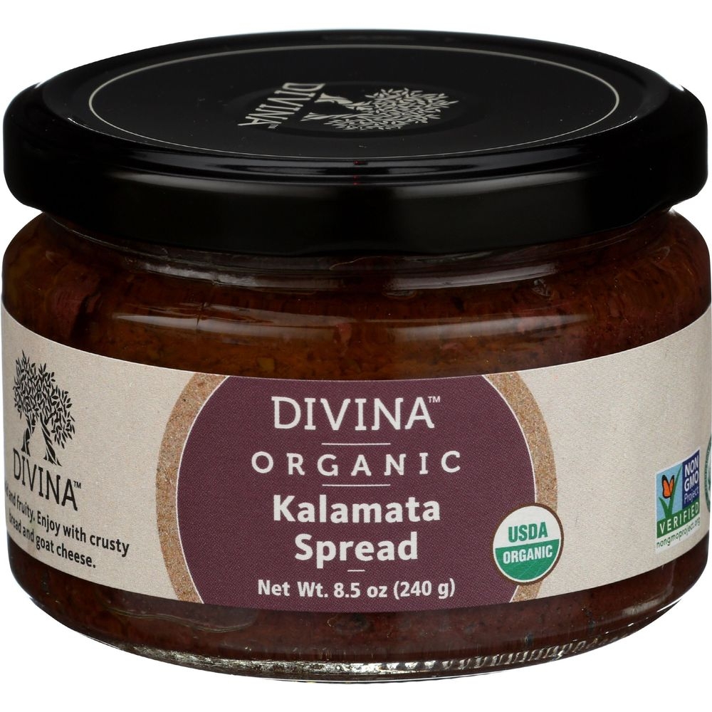 Divina Organic Kalamata Olive Spread, 8.5 Ounce -- 6 Per Case