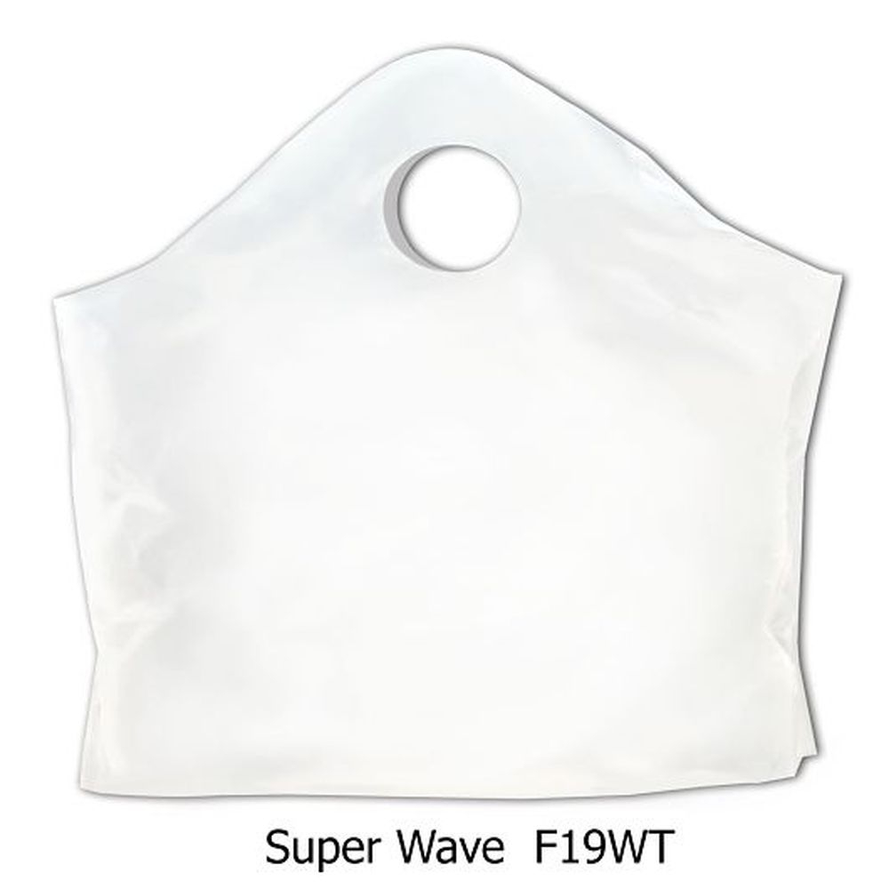 Plastic Stock White Wave Carry-Out Bag