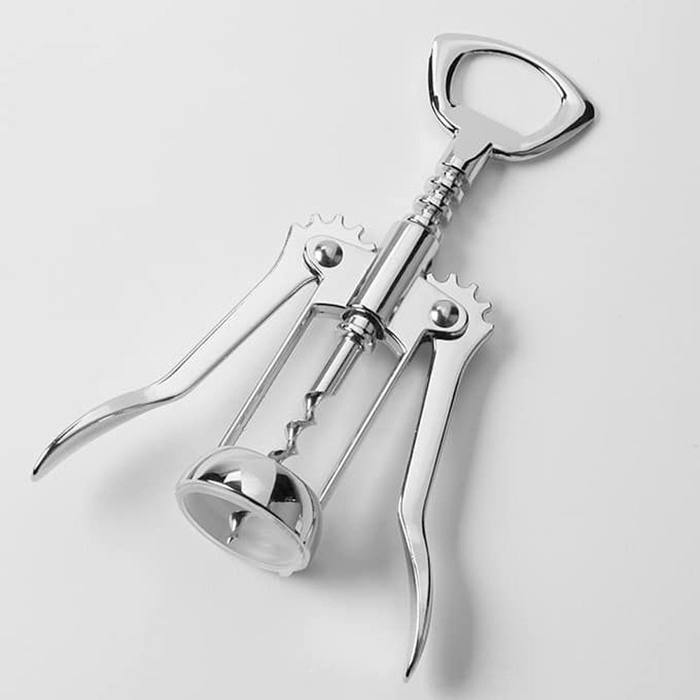 American Metalcraft Stainless Steel Wing Corkscrew, 6-1/4 X 1-3/4 Inch
