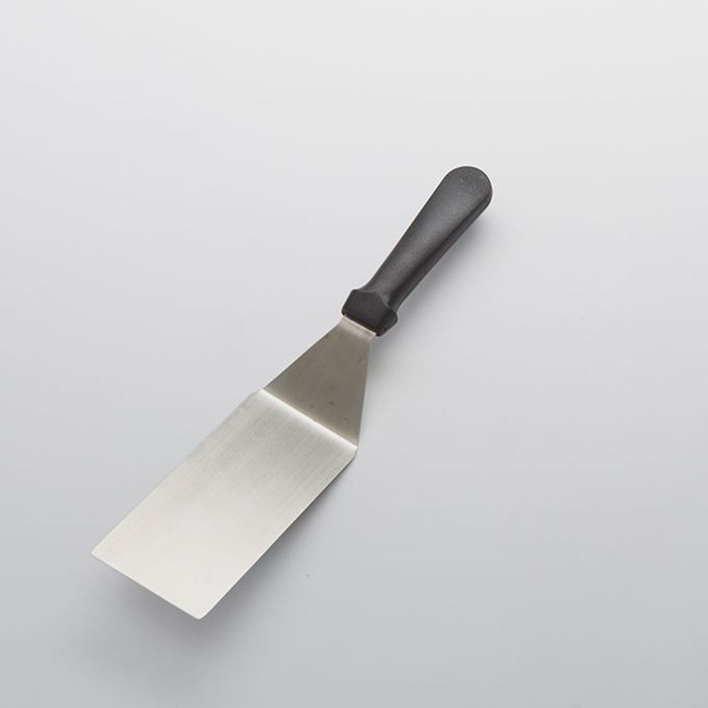 American Metalcraft Stainless Steel Straight Blade Turner With Black Plastic Handle, 13 X 6 Inch