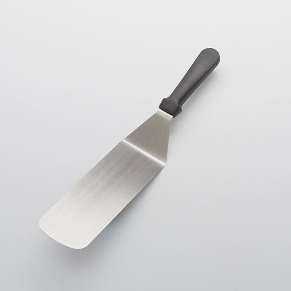 American Metalcraft Stainless Steel Rounded Blade Turner With Black Plastic Handle, 14 X 8 Inch