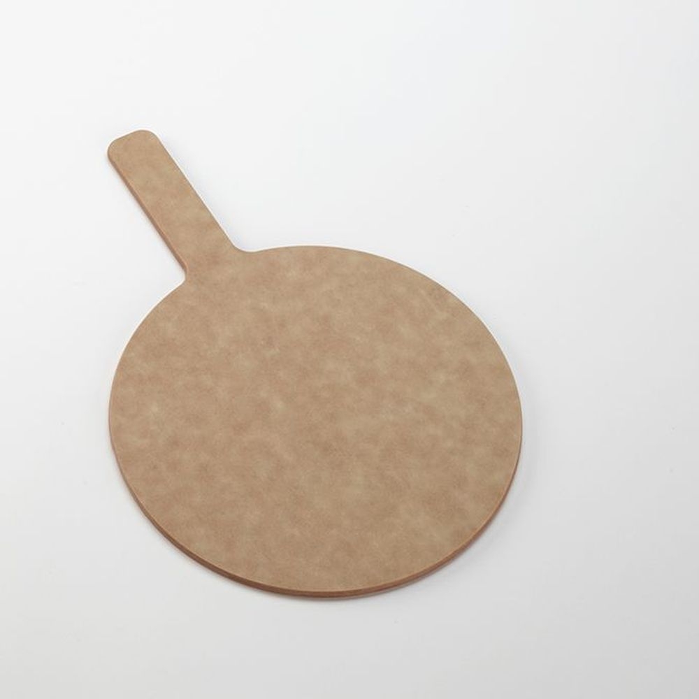 American Metalcraft Natural Pressed Wood Round Pizza Peel With 5 Inch Handle, 14 Inch Dia.