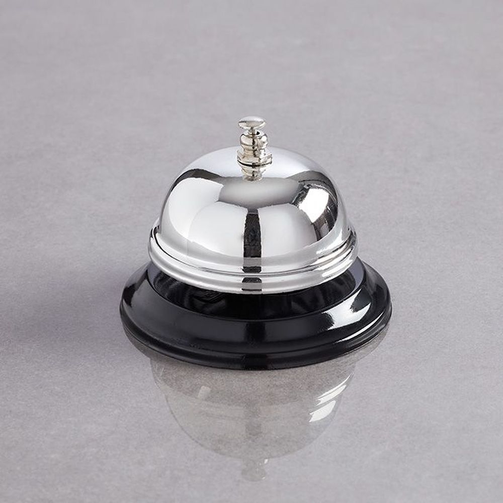 American Metalcraft Nickel-plated Stainless Steel Call Bell, 3 3/8 Inch Dia.
