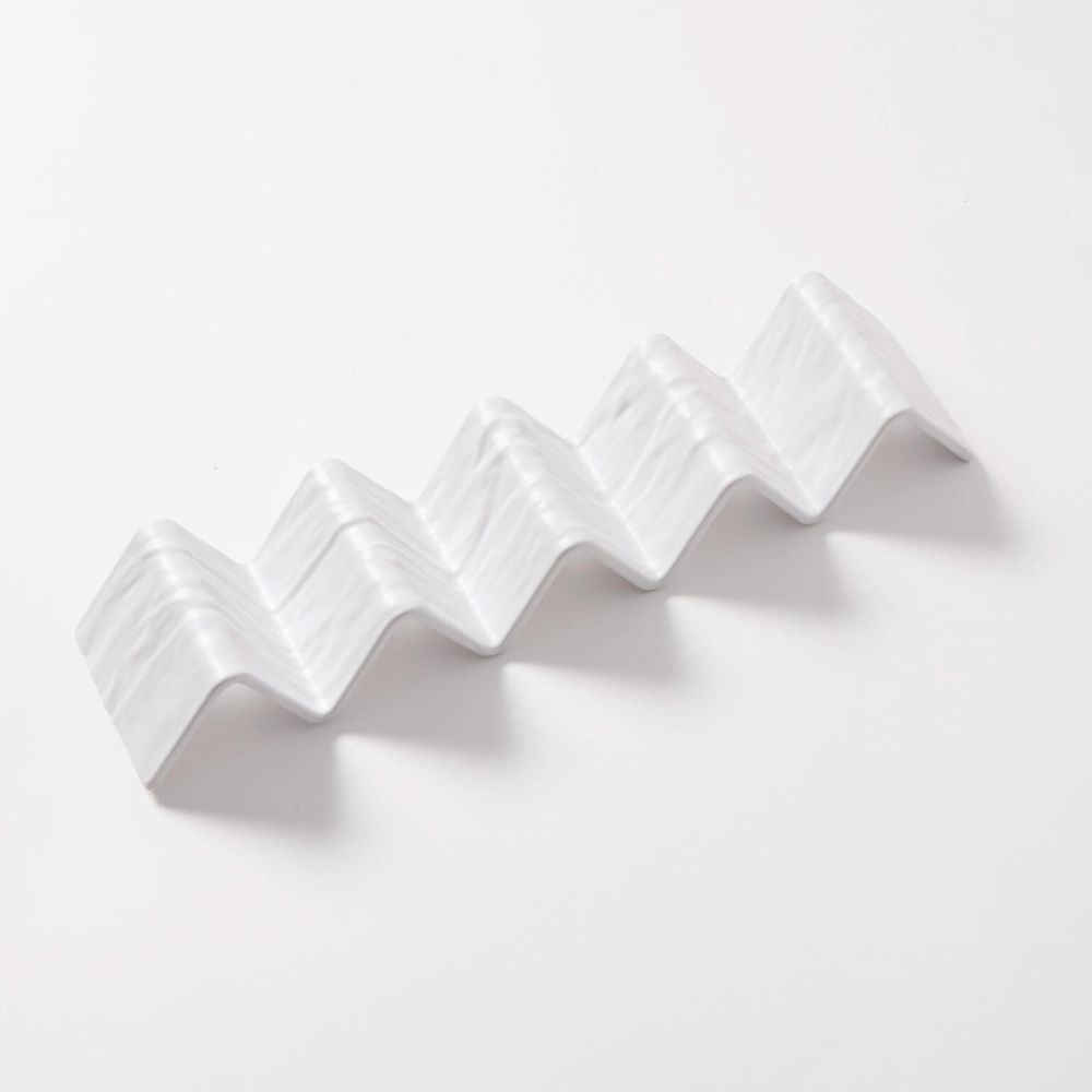 American Metalcraft White Faux Slate Melamine 4 And 5 Compartment Taco Holder, 13-1/4 X 3 X 2 Inch Height