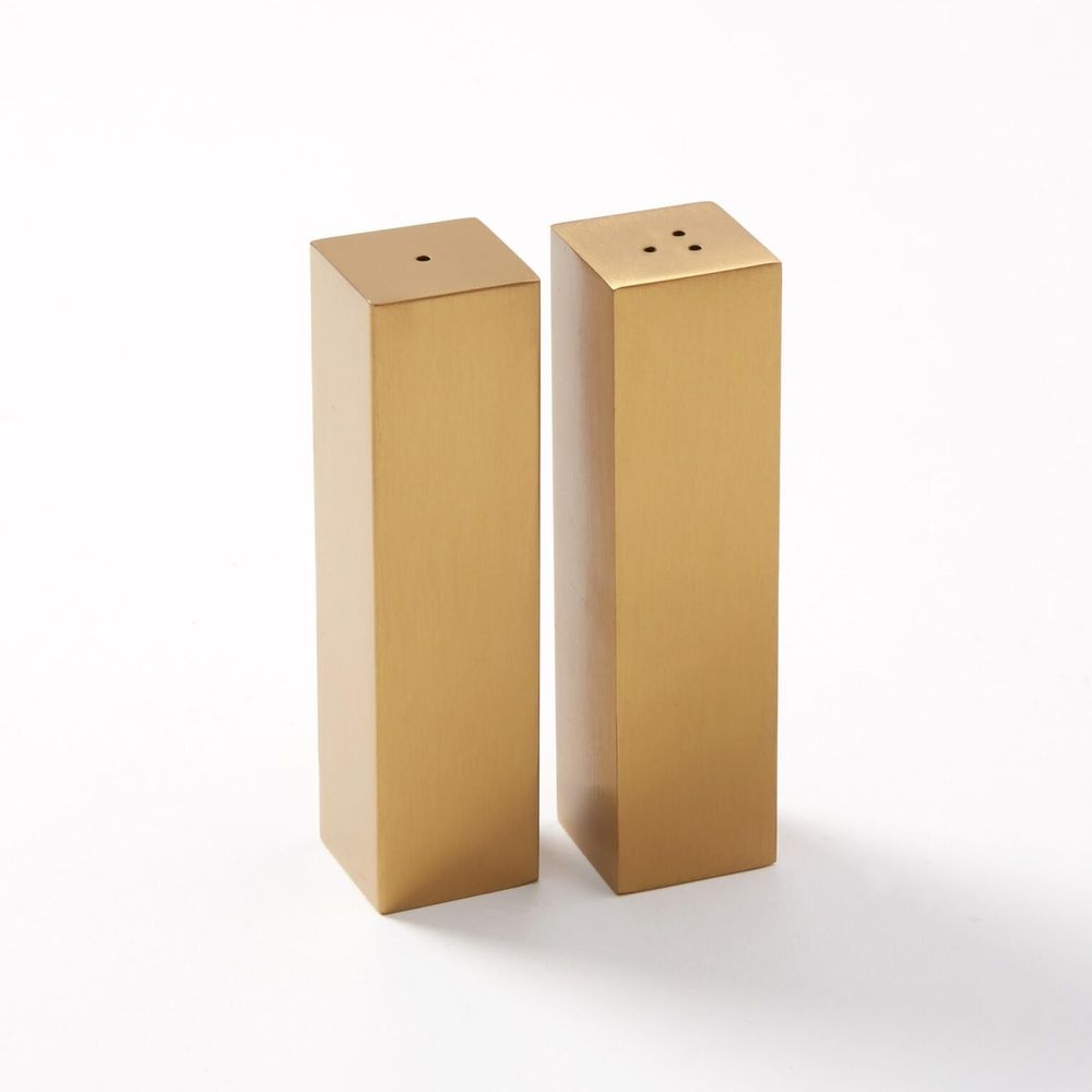 American Metalcraft Gold Stainless Steel 3 Ounce Salt And Pepper Set, 1. X 3-3/4 Inch