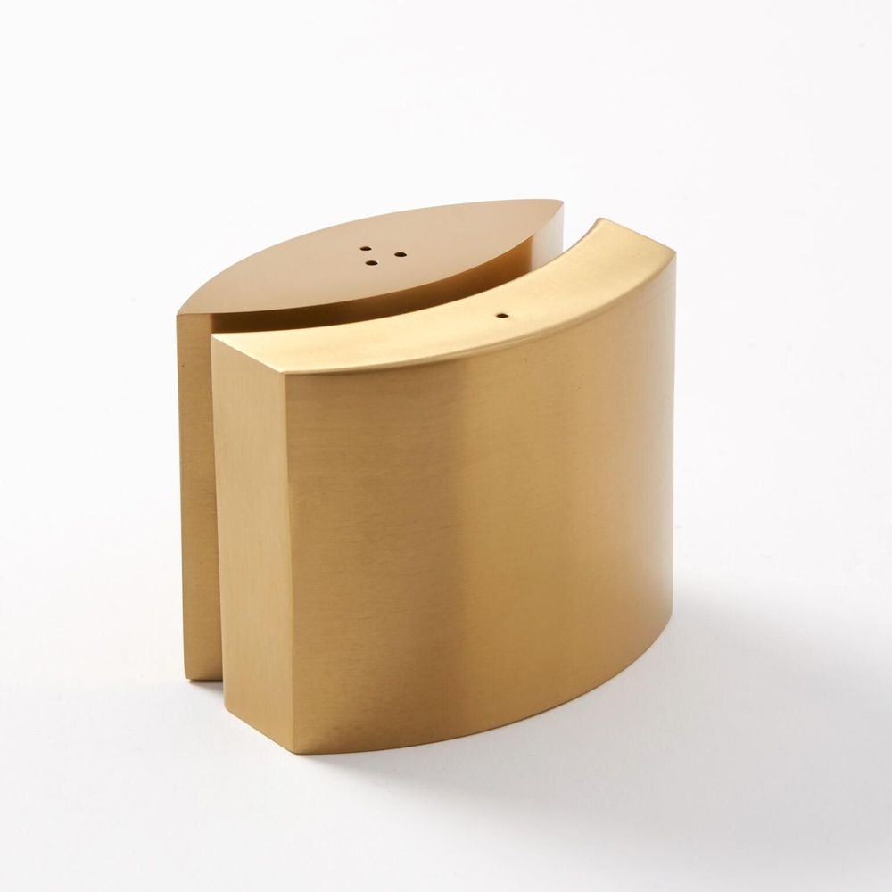 American Metalcraft Gold Stainless Steel 4 Ounce Salt And Pepper Set, 3-1/8 X 2-5/8 Inch Height