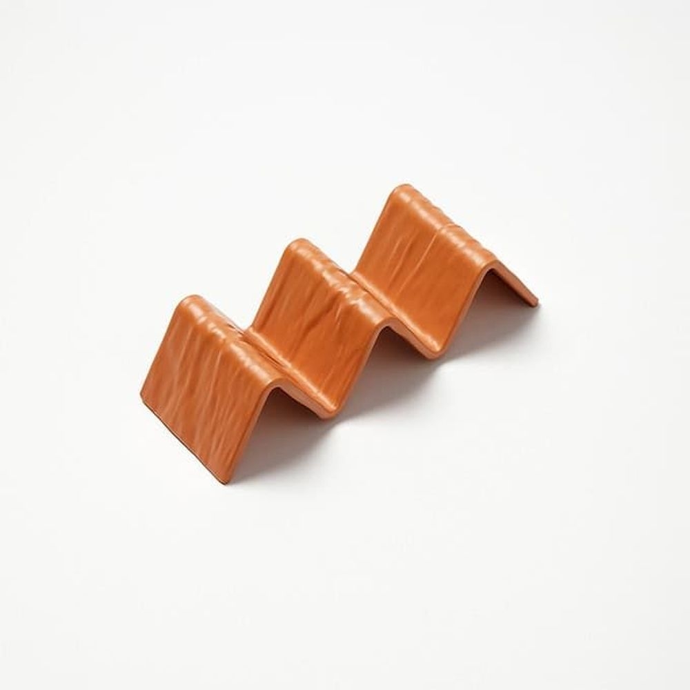 American Metalcraft Terracotta Faux Slate Melamine 2 And 3 Compartment Taco Holder, 8 X 3 X 2 Inch Height