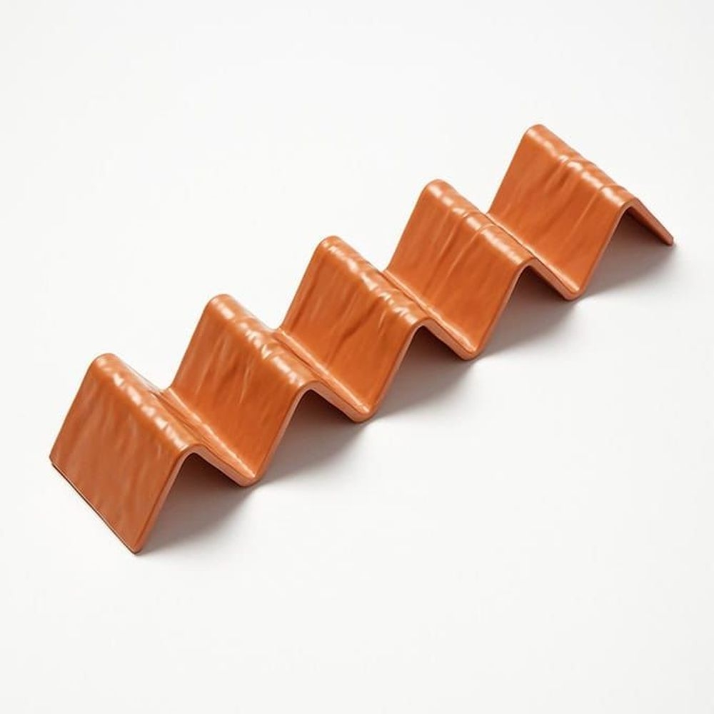 American Metalcraft Terracotta Faux Slate Melamine 4 And 5 Compartment Taco Holder, 13-1/4 X 3 X 2 Inch Height