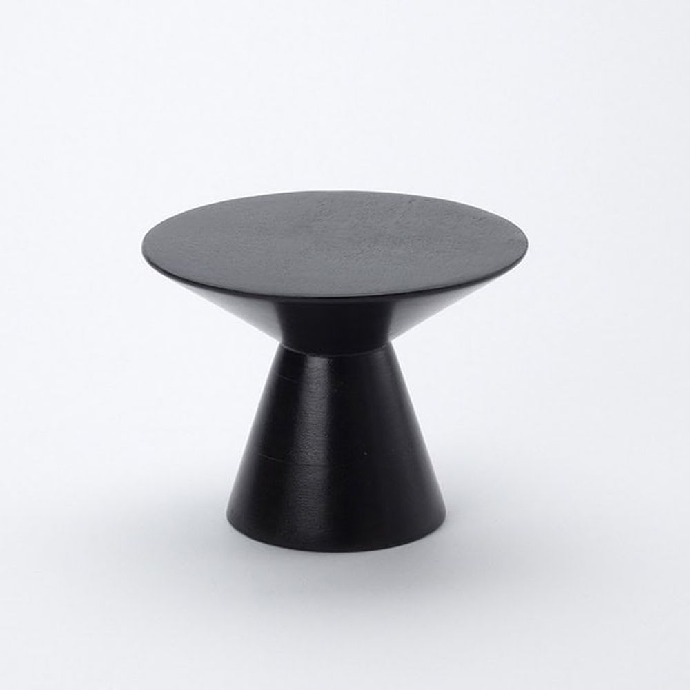 American Metalcraft Upton Collection Espresso Mango Wood Pedestal, 7 Inch Top Dia. X 5 1/4 Inch