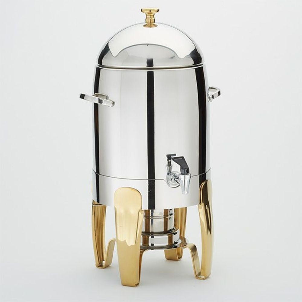 American Metalcraft Allegro Stainless Steel 11 Quart Coffee Urn With Gold Leg, 11-1/8 Inch Dia. X 19-3/4 Inch Height