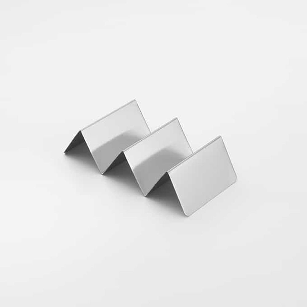 American Metalcraft Stainless Steel 2 Or 3 Compartment Taco Holder, 4 X 8 X 2 Inch