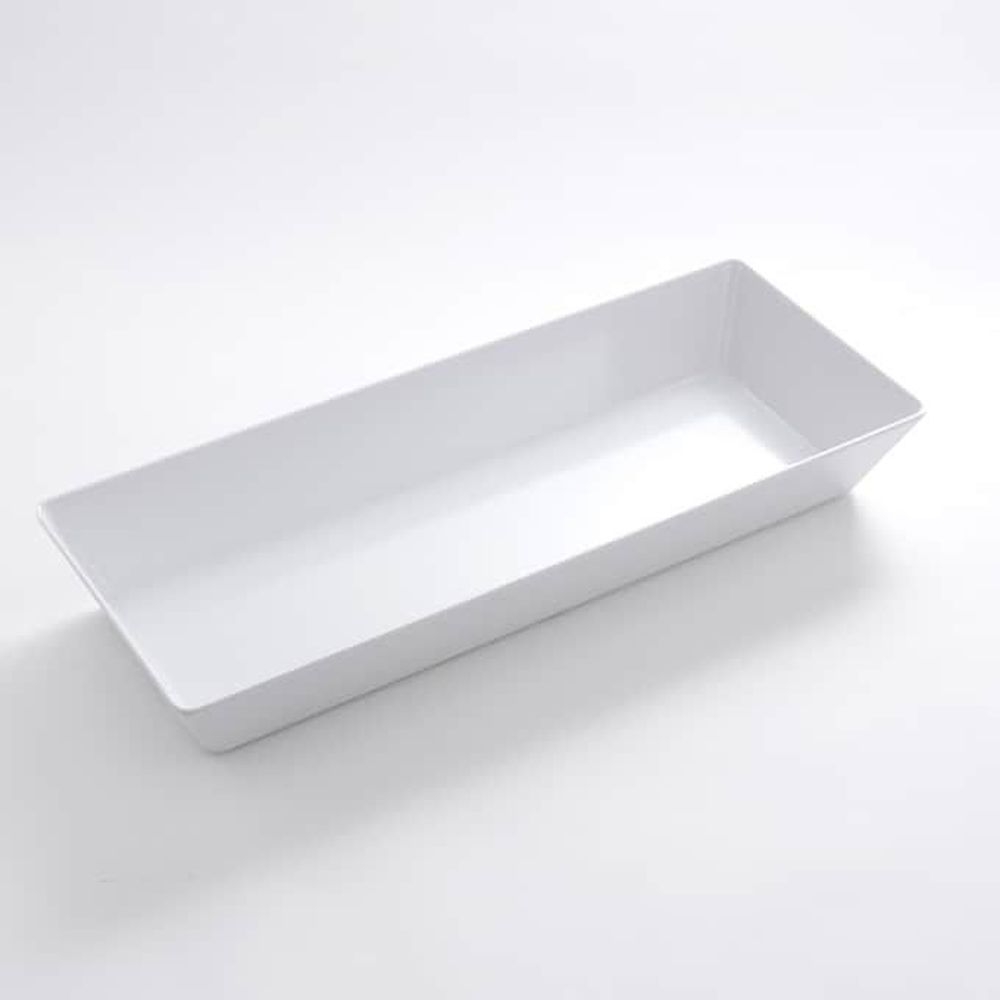 American Metalcraft Endurance White Melamine 157 Ounce Rectangular Bowl, 19-5/8 X 8 X 3 Inch