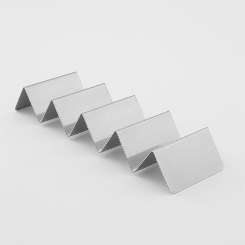 American Metalcraft Stainless Steel Four Or Five Compartments Mini Taco Holder, 6 5/8 X 2 X 1 Inch
