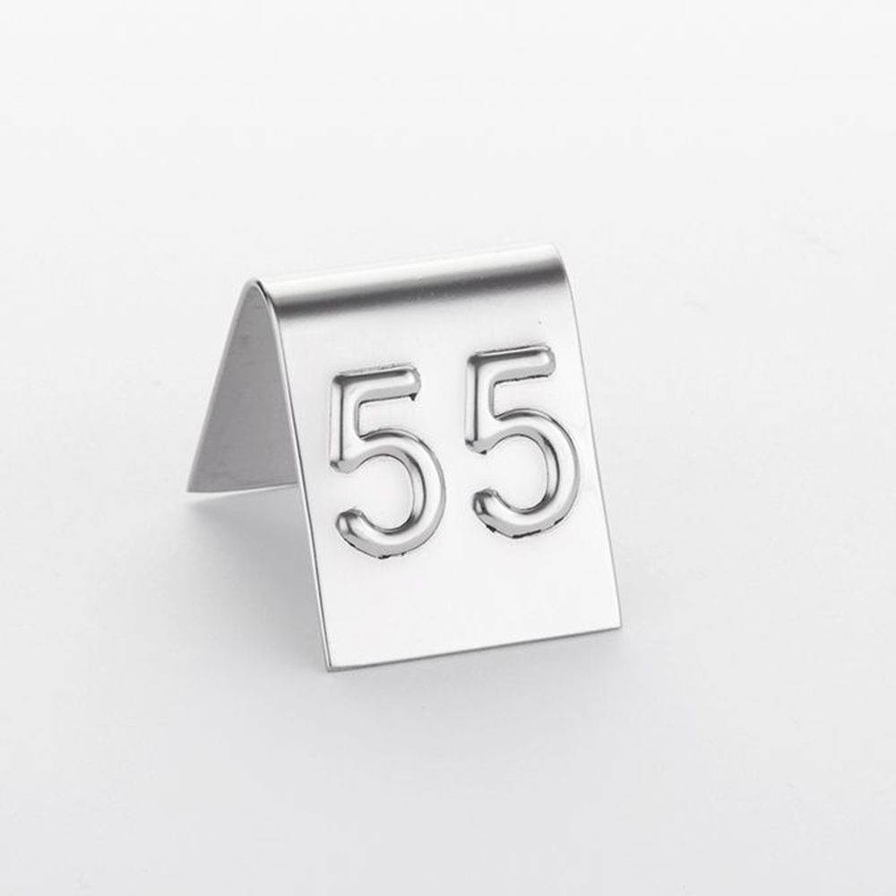 American Metalcraft Mini Stainless Steel 1 Inch Square 1-99 Number Tents