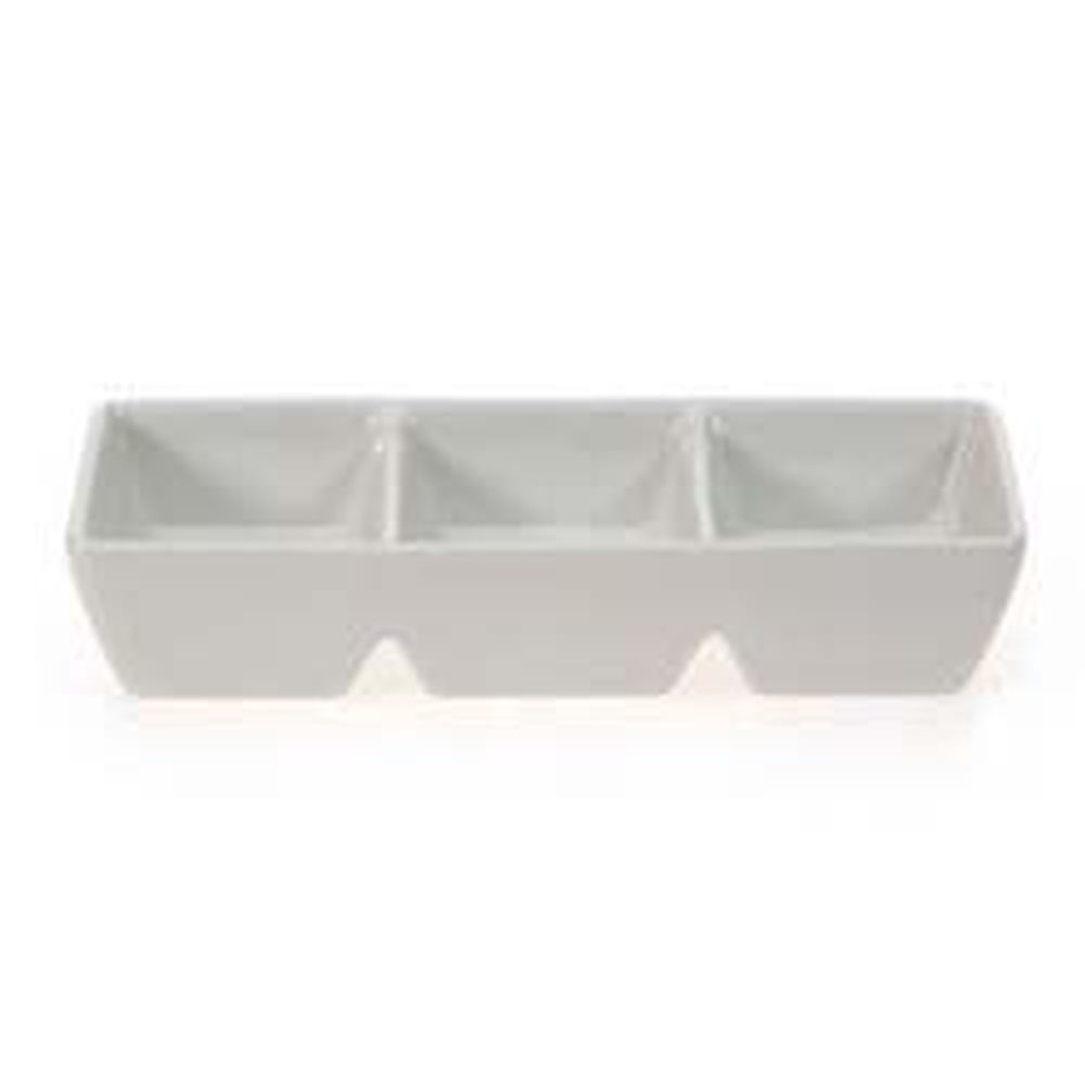 Signature Porcelain White Three 2.5 Ounce Wells Sauce Dish, 36 Count