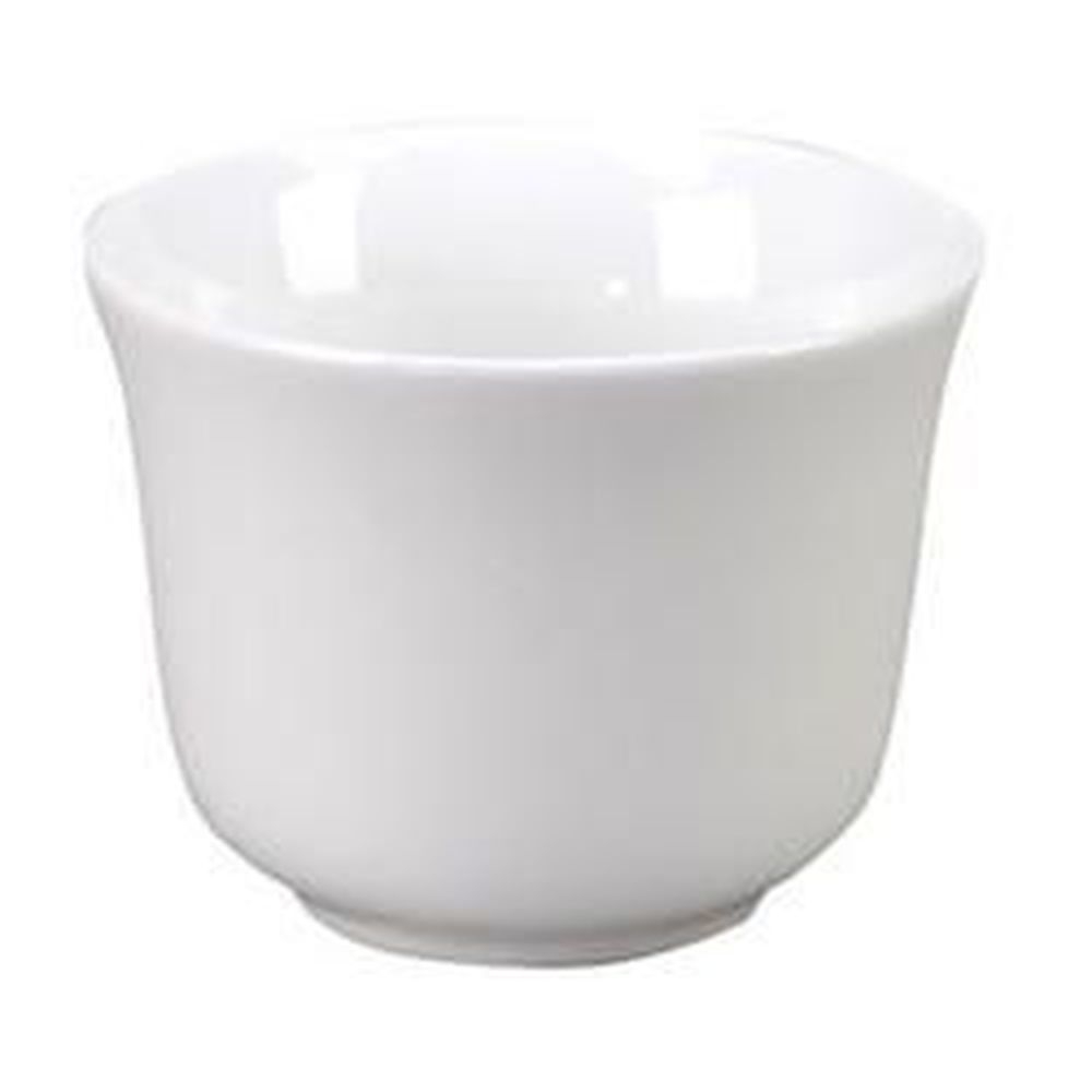 White 4.5 Ounce Rolled Edge Chiese Tea Cup