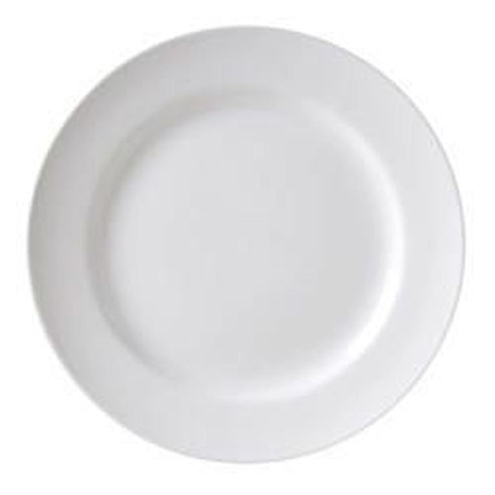 White 10.5 inch Wide Rim Plate
